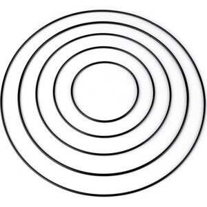 Kovový kruh sada 5 ks Varianta: černá, Balení: 1 sada
