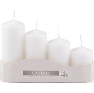 Adventní svíčky sestupné Varianta: 1 bílá mat, Balení: 1 sada