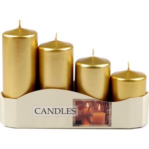 Adventní svíčky sestupné Varianta: 5 zlatá perleť, Balení: 1 sada