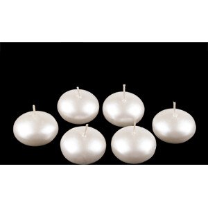 Plovoucí svíčky Ø4,5 cm Varianta: 5 krémová nejsvět. perleť, Balení: 6 ks
