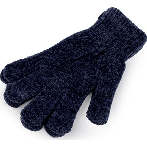 Dámské / dívčí žinylkové rukavice Varianta: 9 modrá tmavá, Balení: 1 pár