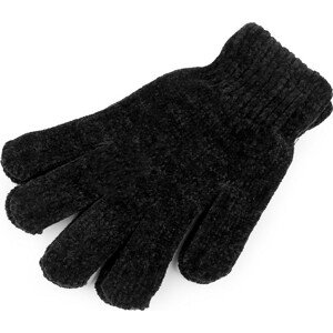 Dámské / dívčí žinylkové rukavice Varianta: 11 černá, Balení: 1 pár
