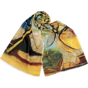 Bavlněný šátek / šála 70x170 cm Varianta: 9 žlutozelená, Balení: 1 ks