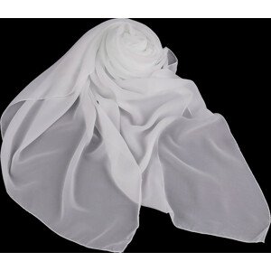 Letní šátek / šála jednobarevná 75x175 cm Varianta: 1 bílá, Balení: 1 ks