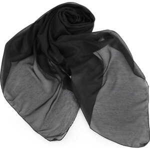 Letní šátek / šála jednobarevná 75x175 cm Varianta: 7 černá, Balení: 1 ks
