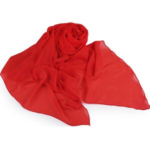 Letní šátek / šála jednobarevná 75x175 cm Varianta: 8 červená světlá, Balení: 1 ks