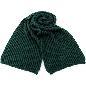 Zimní šála pletená 27x175 cm Varianta: 3 zelená tmavá, Balení: 1 ks