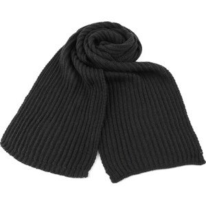 Zimní šála pletená 27x175 cm Varianta: 4 černá, Balení: 1 ks