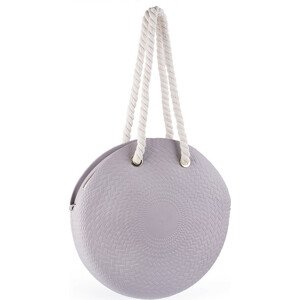 Dámská kulatá kabelka silikonová Ø40 cm se zipem Varianta: 5 šedá světlá, Balení: 1 ks