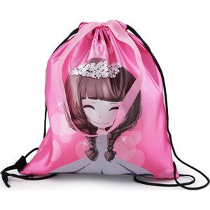 Dívčí taška / vak na záda 28x32 cm Varianta: 1 růžová, Balení: 1 ks