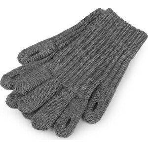 Pletené rukavice s otvory pro ovládání dotykových zařízení Varianta: 2 šedá, Balení: 1 pár