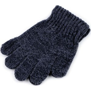 Dětské žinylkové rukavice Varianta: 3 modrošedá, Balení: 1 pár