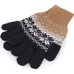 Dámské / dívčí pletené rukavice norský vzor Varianta: 5 béžová velbloudí, Balení: 1 pár