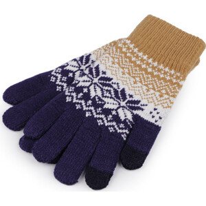 Dámské / dívčí pletené rukavice norský vzor Varianta: 7 béžová, Balení: 1 pár