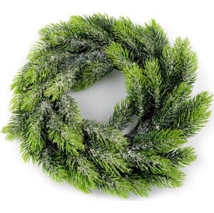 Umělý vánoční věnec zasněžený Ø30 cm Varianta: zelená, Balení: 1 ks