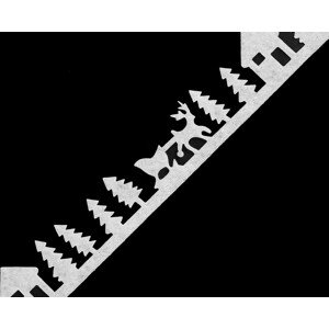 Vánoční filcový prýmek šíře 3 cm vysekávaný Varianta: Off White, Balení: 1 sáček