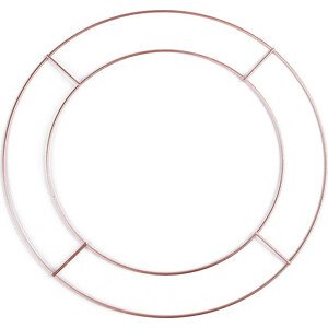 Dvojitý kovový kruh na lapač snů / k dekorování Ø25,5 cm Varianta: měděná střední mat, Balení: 1 ks