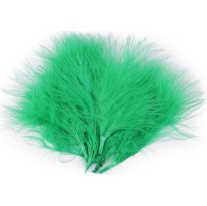Peří marabu délka 5-12 cm Varianta: 4 zelená pastelová, Balení: 1 sáček