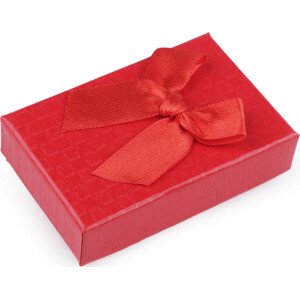Krabička s mašličkou 5,5x8 cm Varianta: 3 červená, Balení: 1 ks