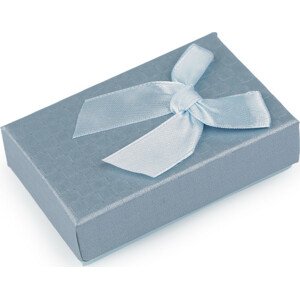 Krabička s mašličkou 5,5x8 cm Varianta: 4 modrošedá sv., Balení: 1 ks