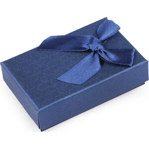 Krabička s mašličkou 5,5x8 cm Varianta: 5 modrá tmavá, Balení: 1 ks