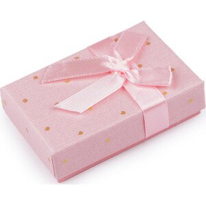 Krabička s mašličkou 5,5x8 cm Varianta: 8 růžová sv., Balení: 1 ks
