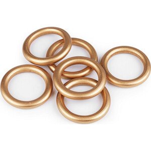 Dřevěný barevný kroužek vnější Ø50 mm Varianta: 3 zlatá, Balení: 20 ks