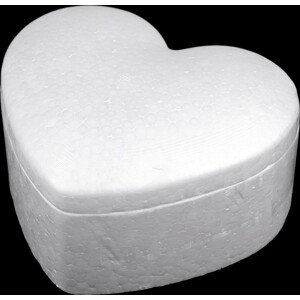 Krabička srdce k dotvoření 12,5x15 cm polystyren Varianta: bílá, Balení: 1 ks