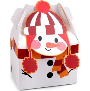 Vánoční dárková krabička sob, Mikuláš, sněhulák Varianta: 1 bílá sněhulák, Balení: 1 ks
