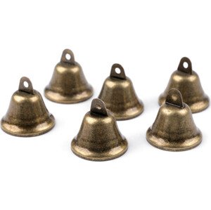 Kovový zvoneček Ø38 mm Varianta: staromosaz, Balení: 6 ks