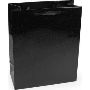 Dárková taška metalická Varianta: 4 černá, Balení: 12 ks