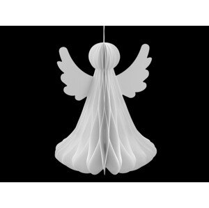 Papírový skládací anděl k zavěšení 24 cm Varianta: bílá, Balení: 1 ks